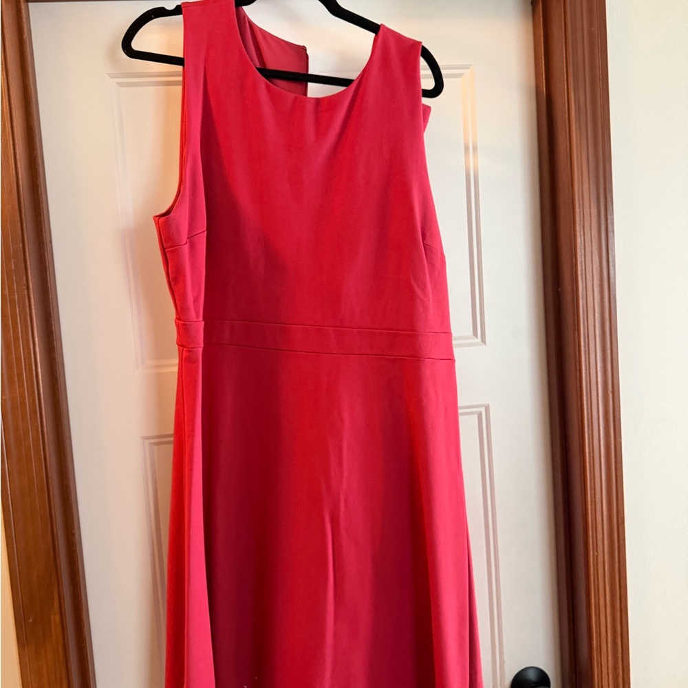 LOFT Bold Red Midi Dress
